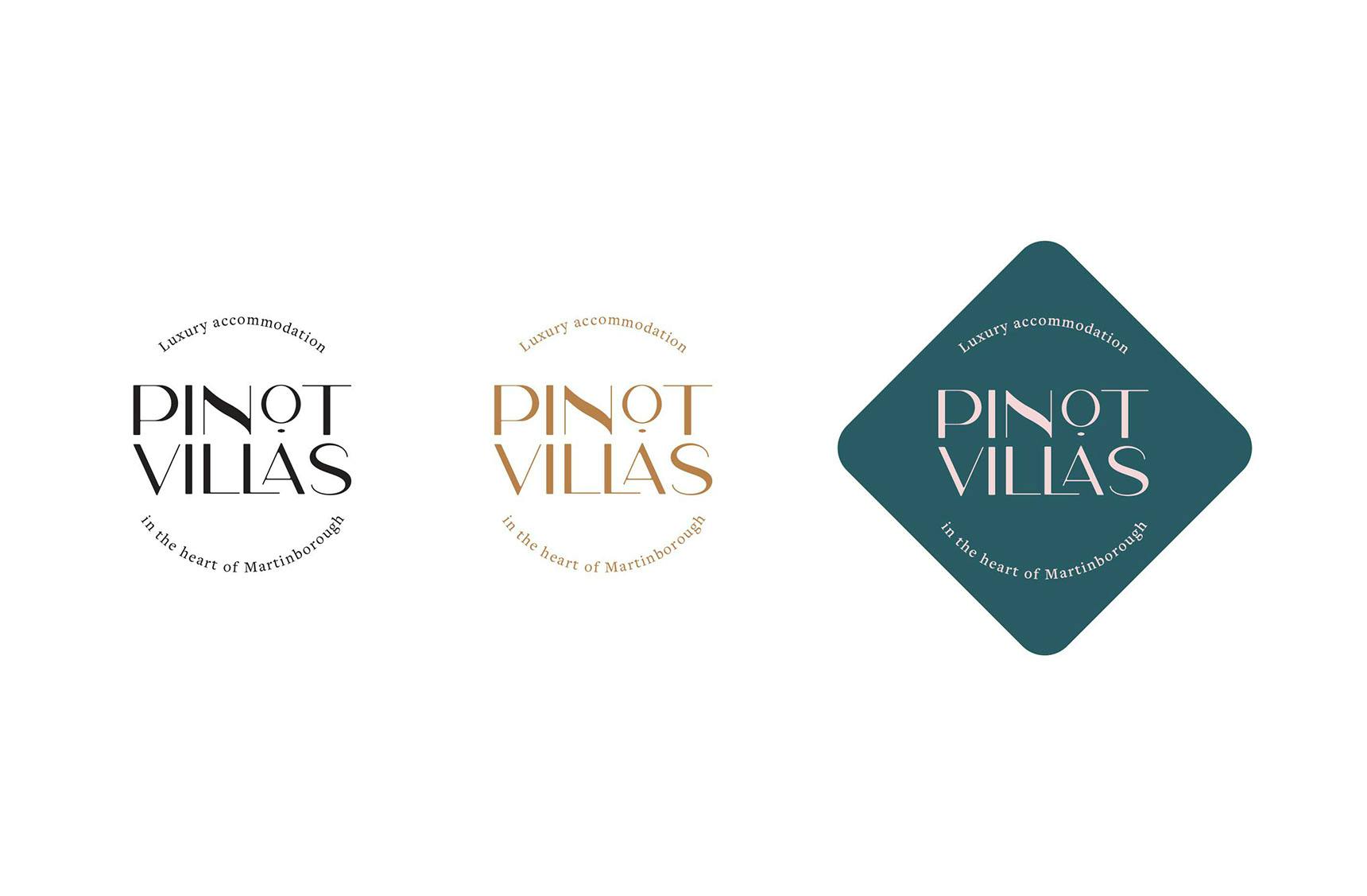 Pinot Villas Logo Suite Design
