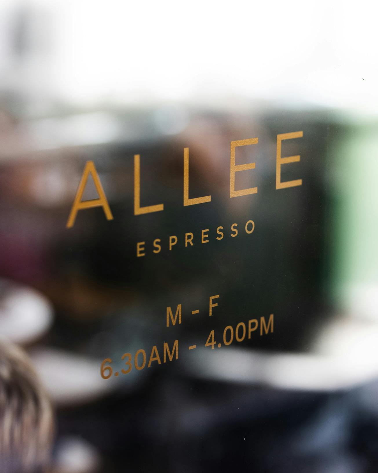 Allee Espresso Window Signage