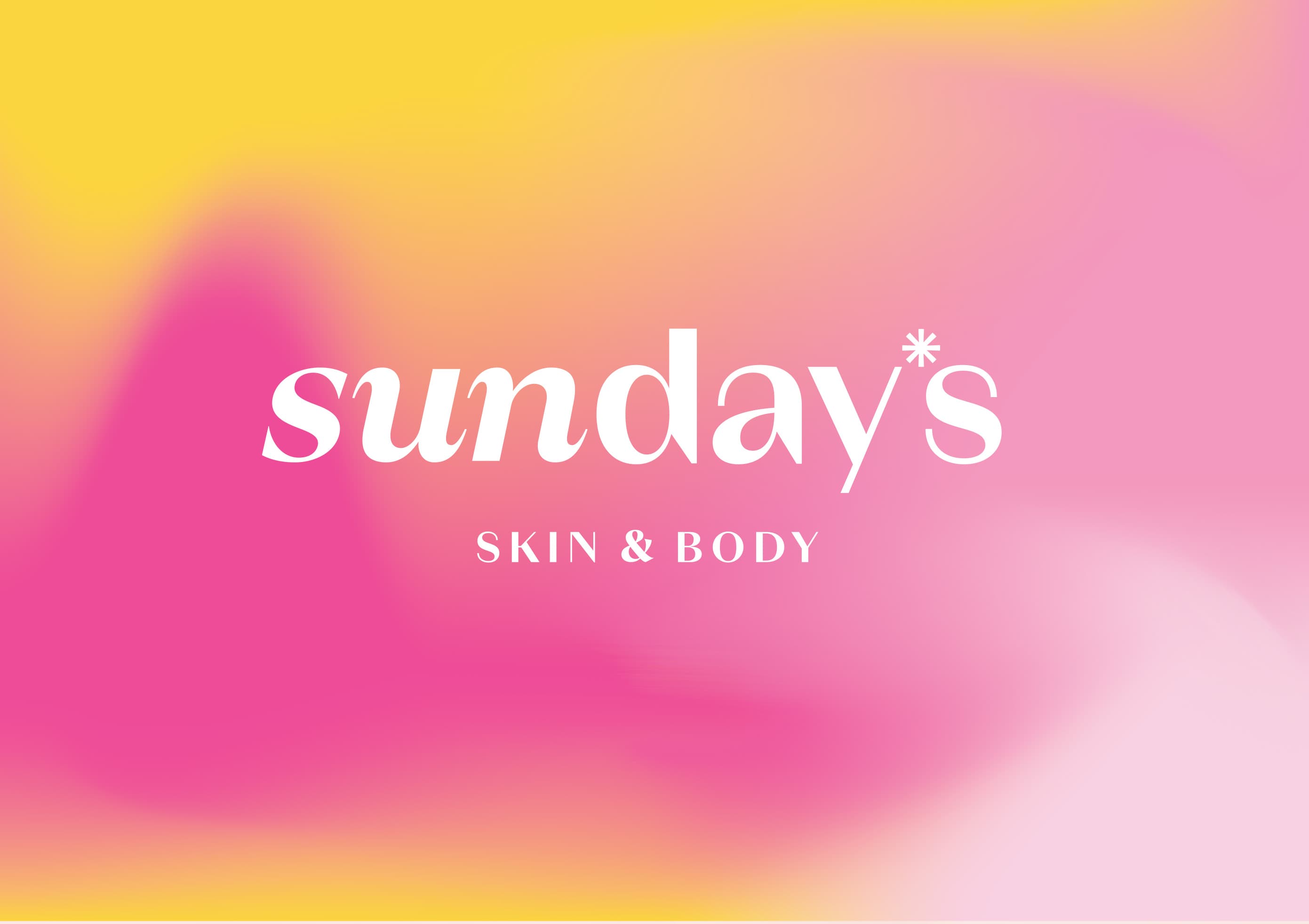 Sunday’s Skin & Body Brand design