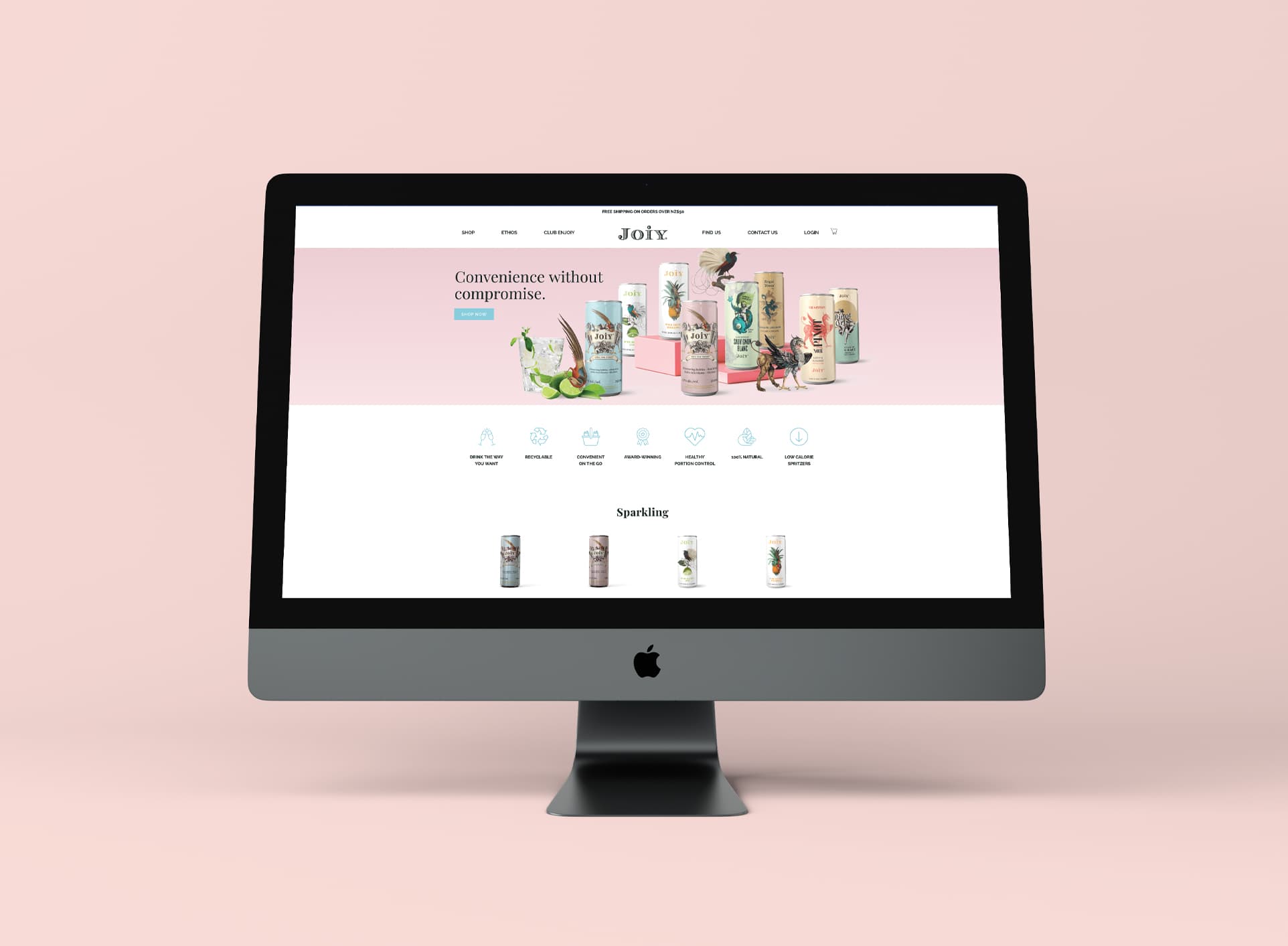 Joiy Wines Website Homepage Design
