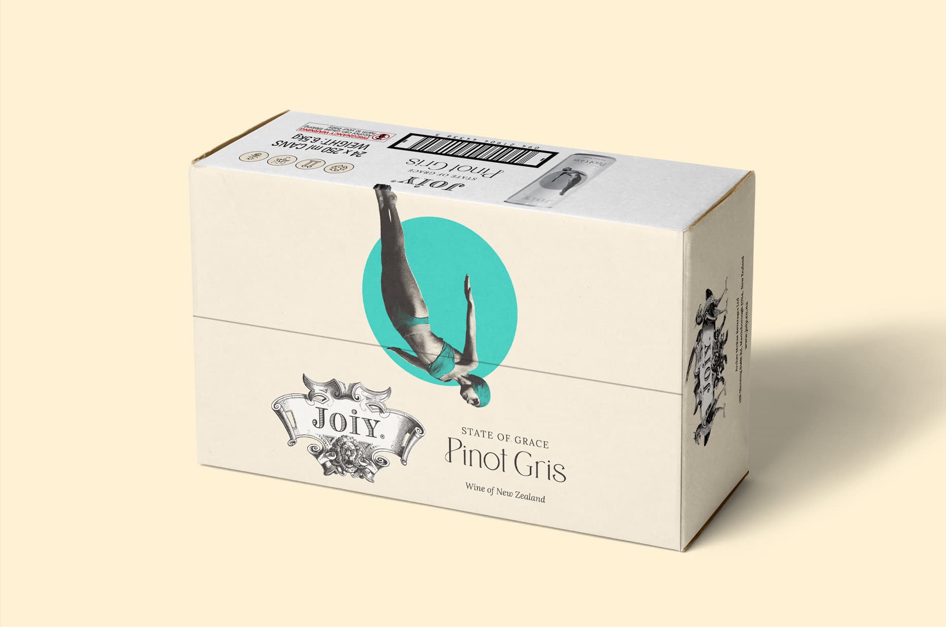 Joiy Pinot Gris Shipper Box Design