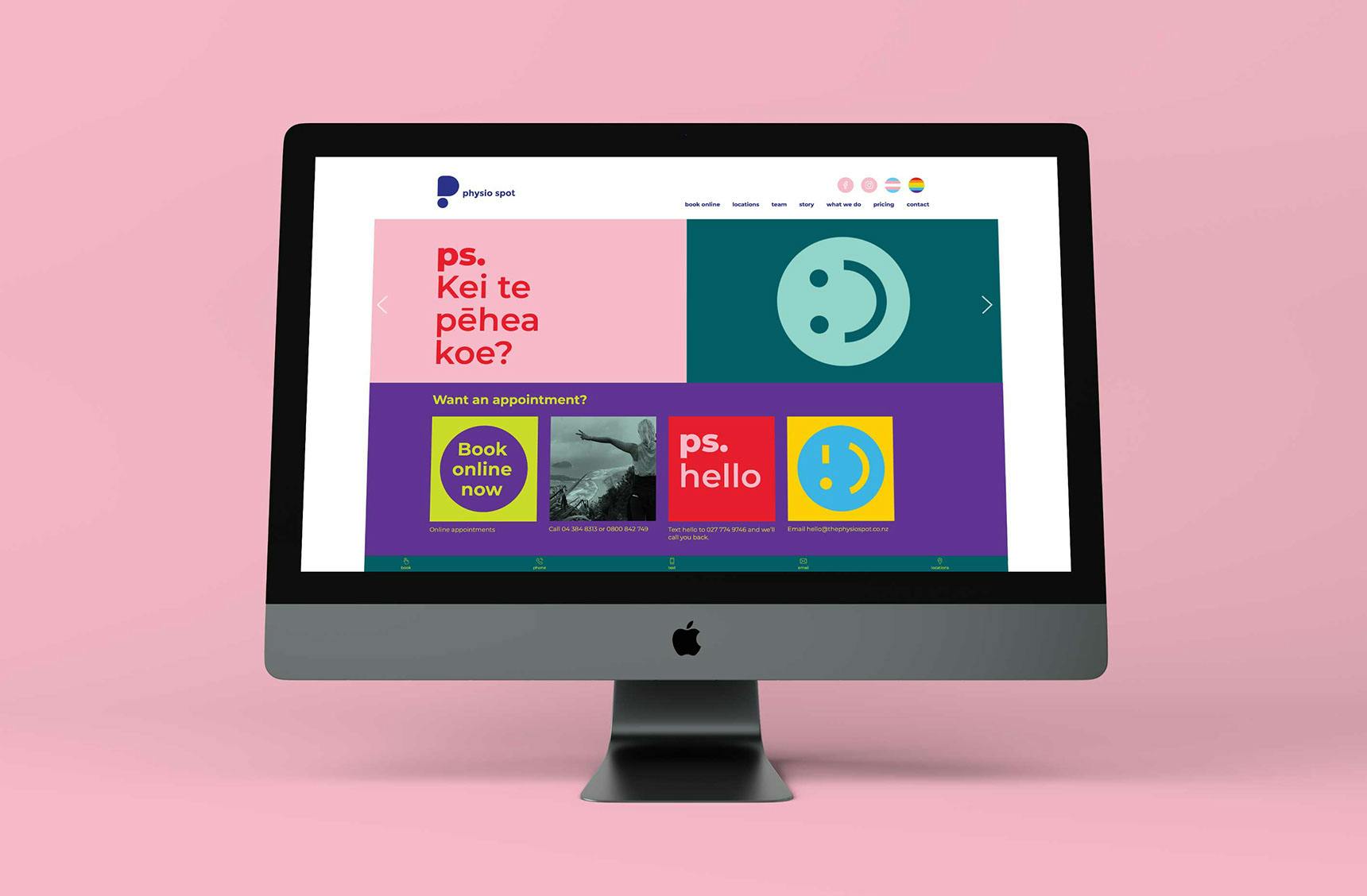 Physio Spot Desktop Website Design