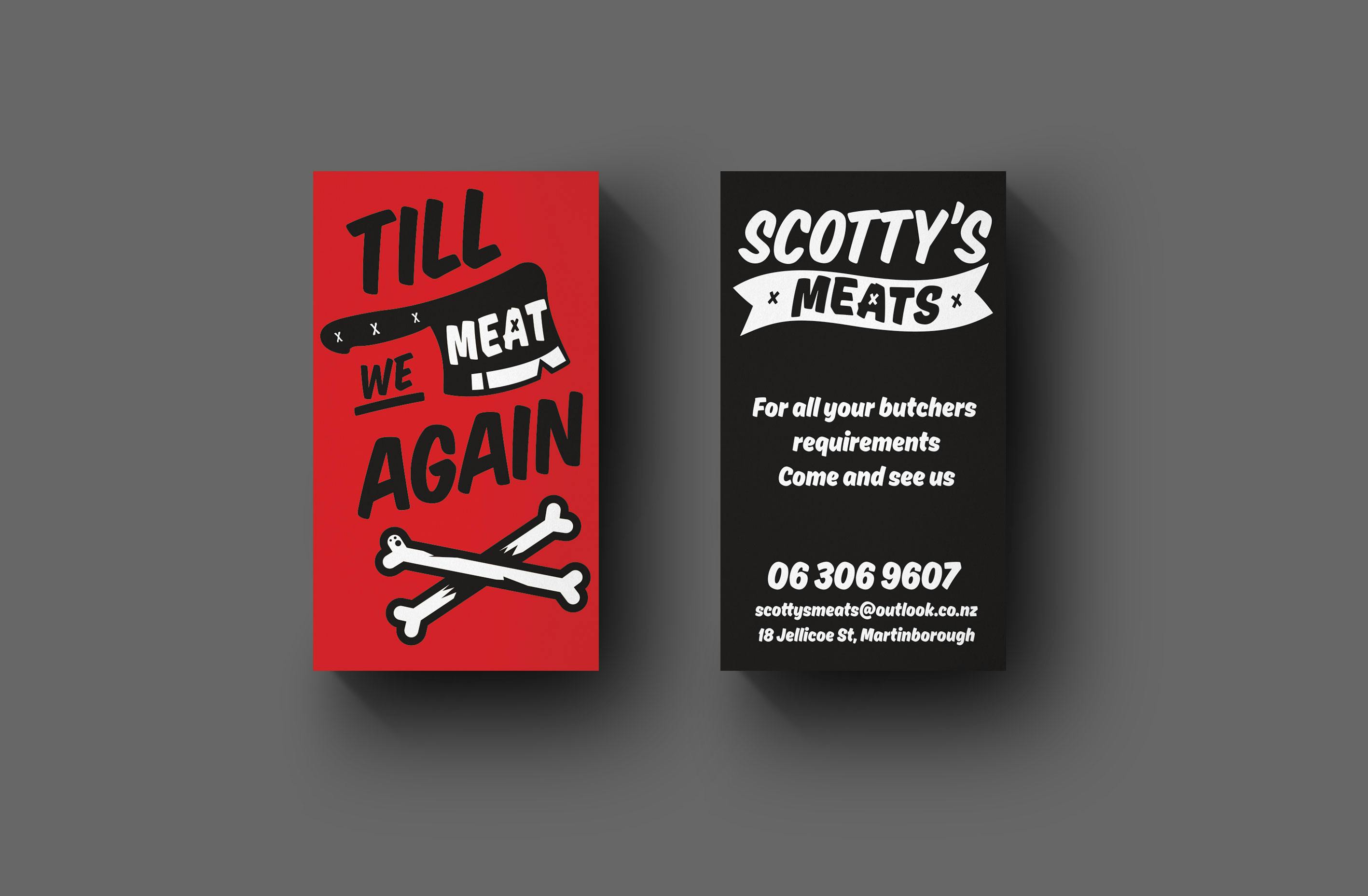 Scotties Meats Business Card Design