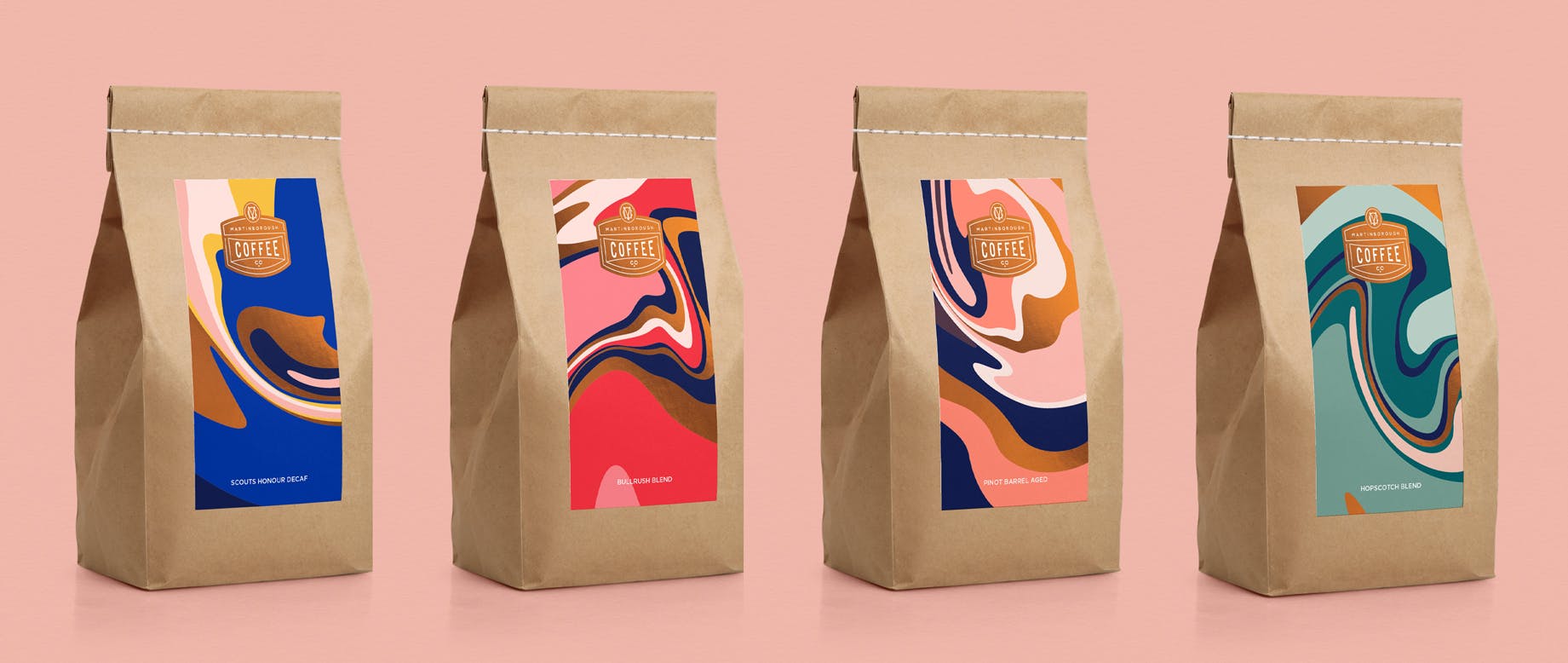 Martinborough Coffee Company Coffee Bag Label Design Suite