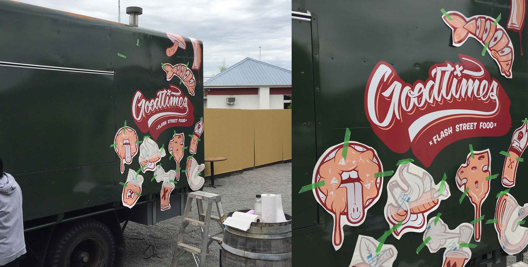 Goodtimes Foodtruck Graphic Decal Design Application