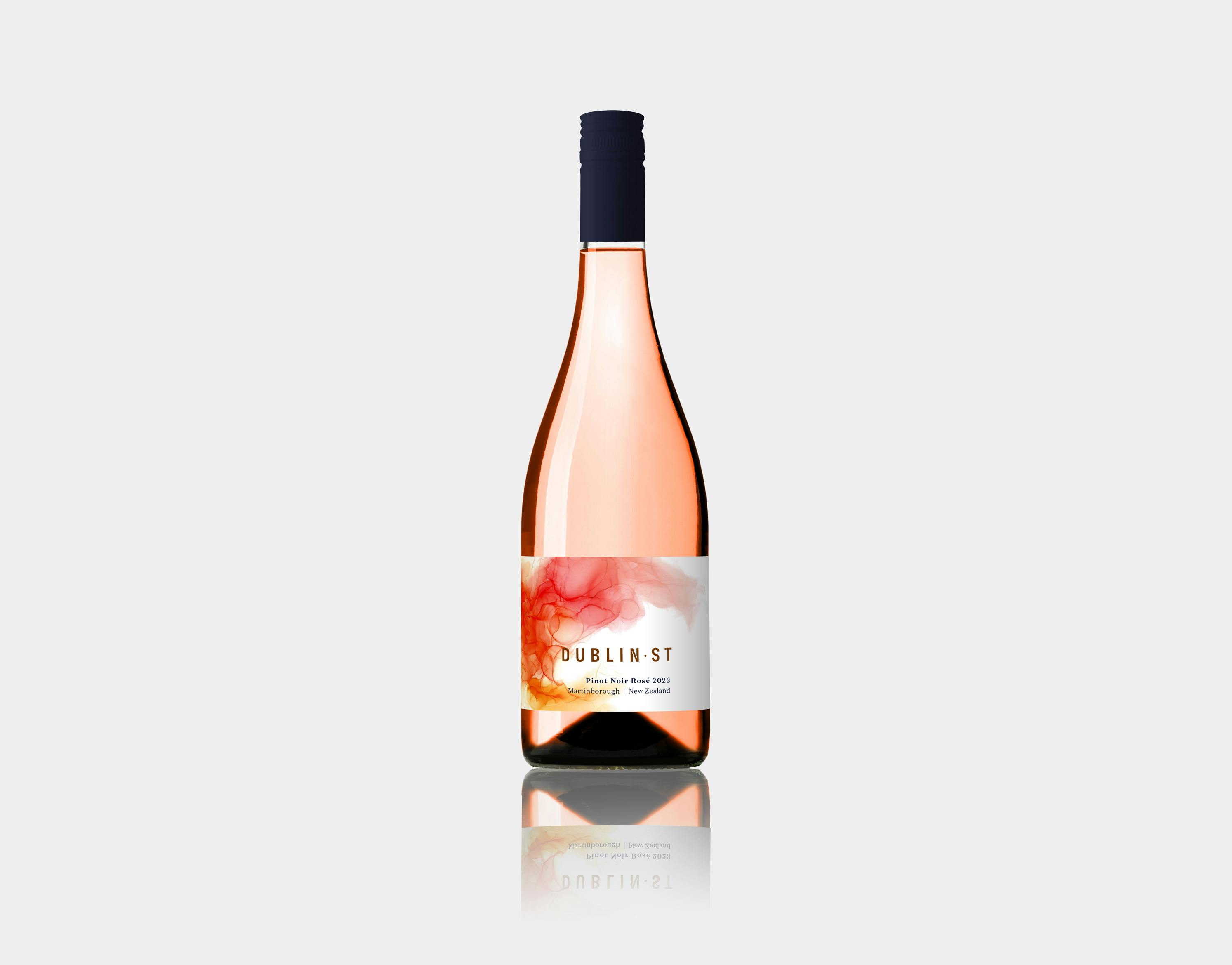 Dublin Street Rose Wine Bottle Label Design