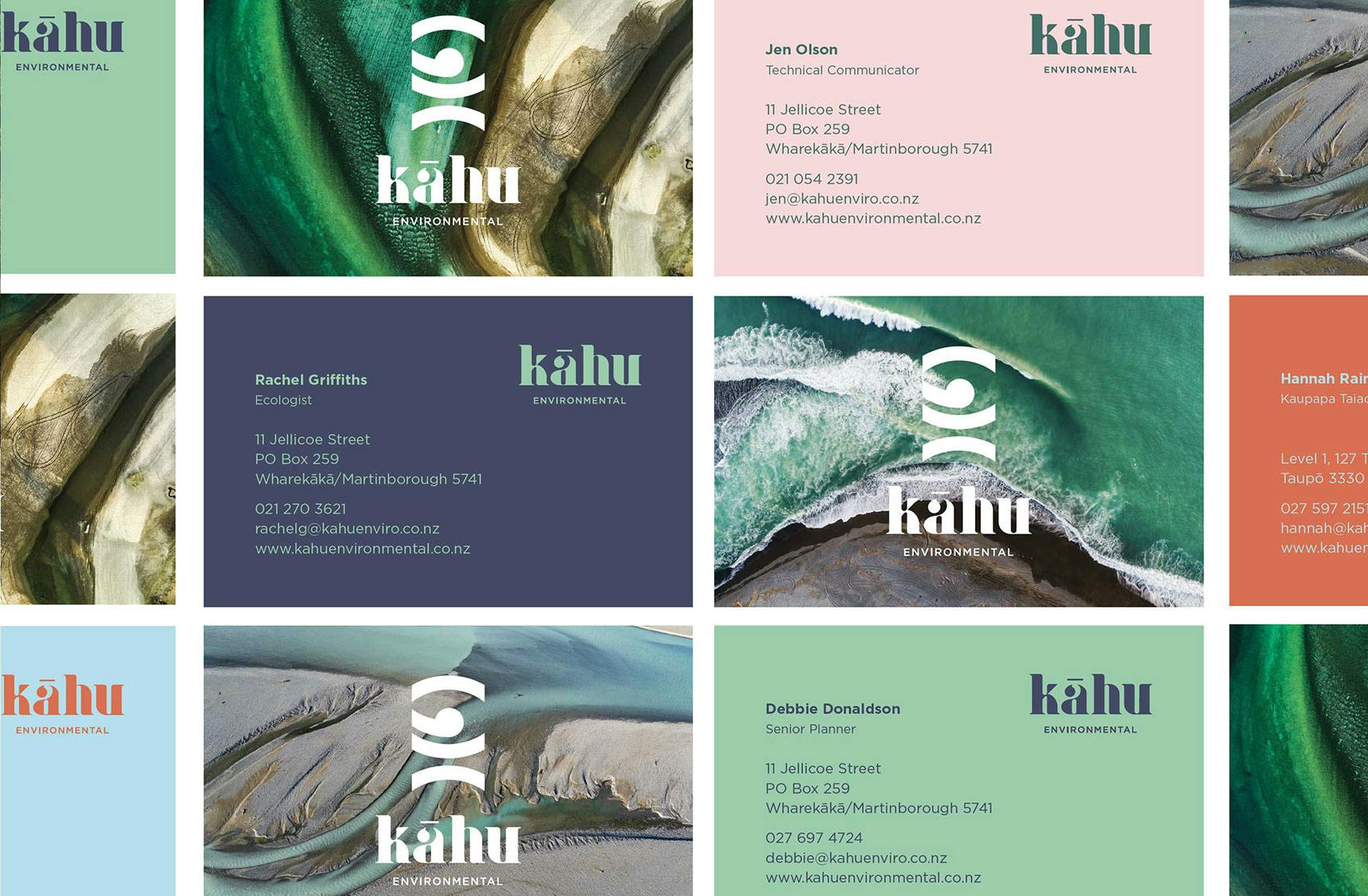 Kahu Environmental Business Card System Design