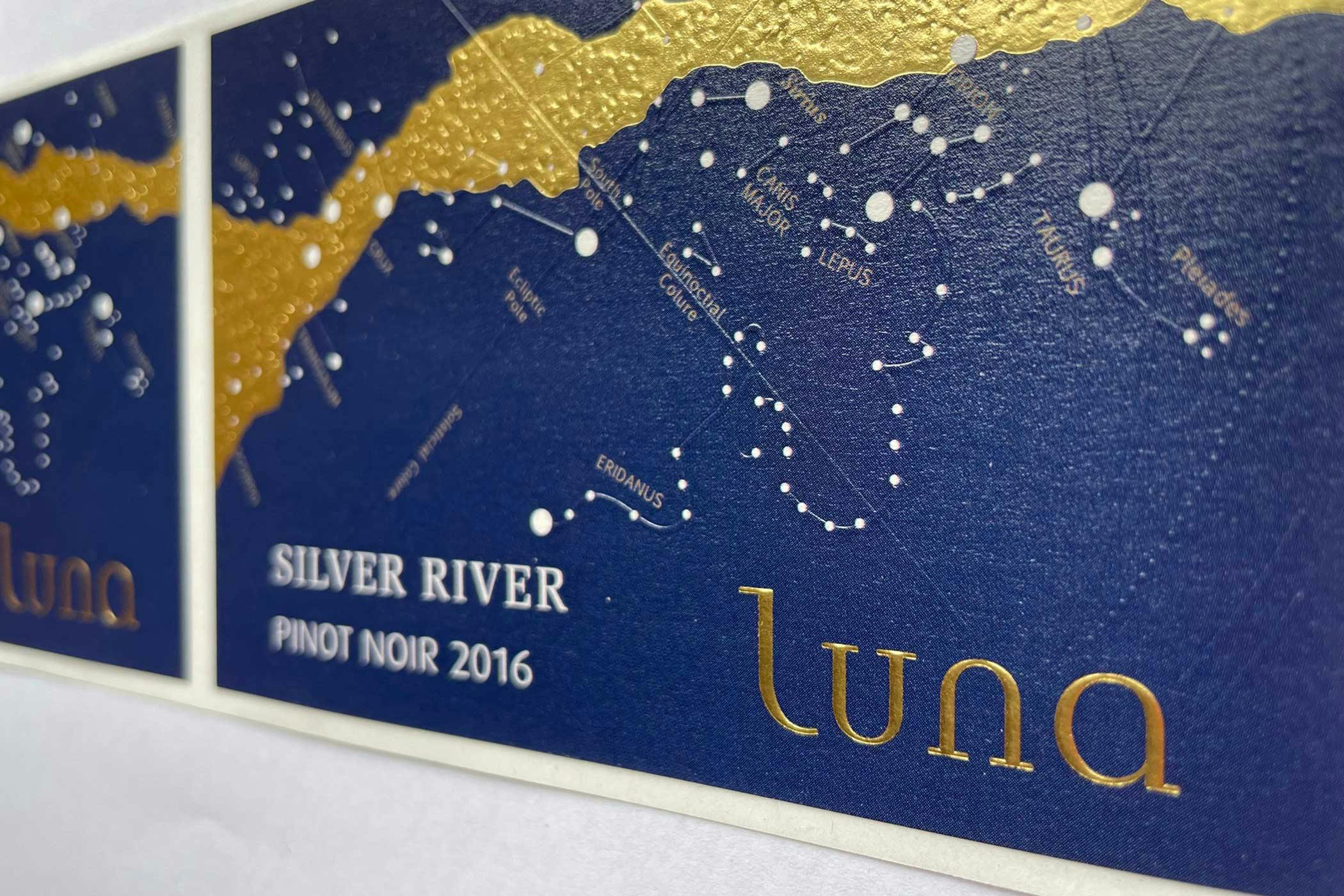 Luna Estate Silver River Label Design