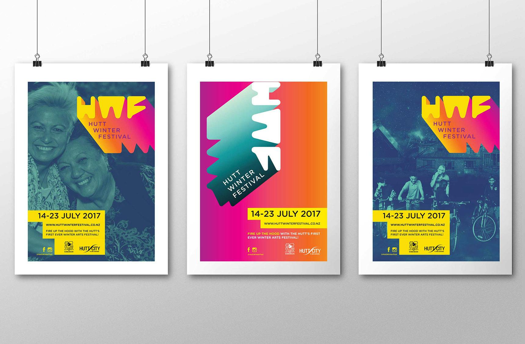 Hutt Winter Festival Poster Series Design