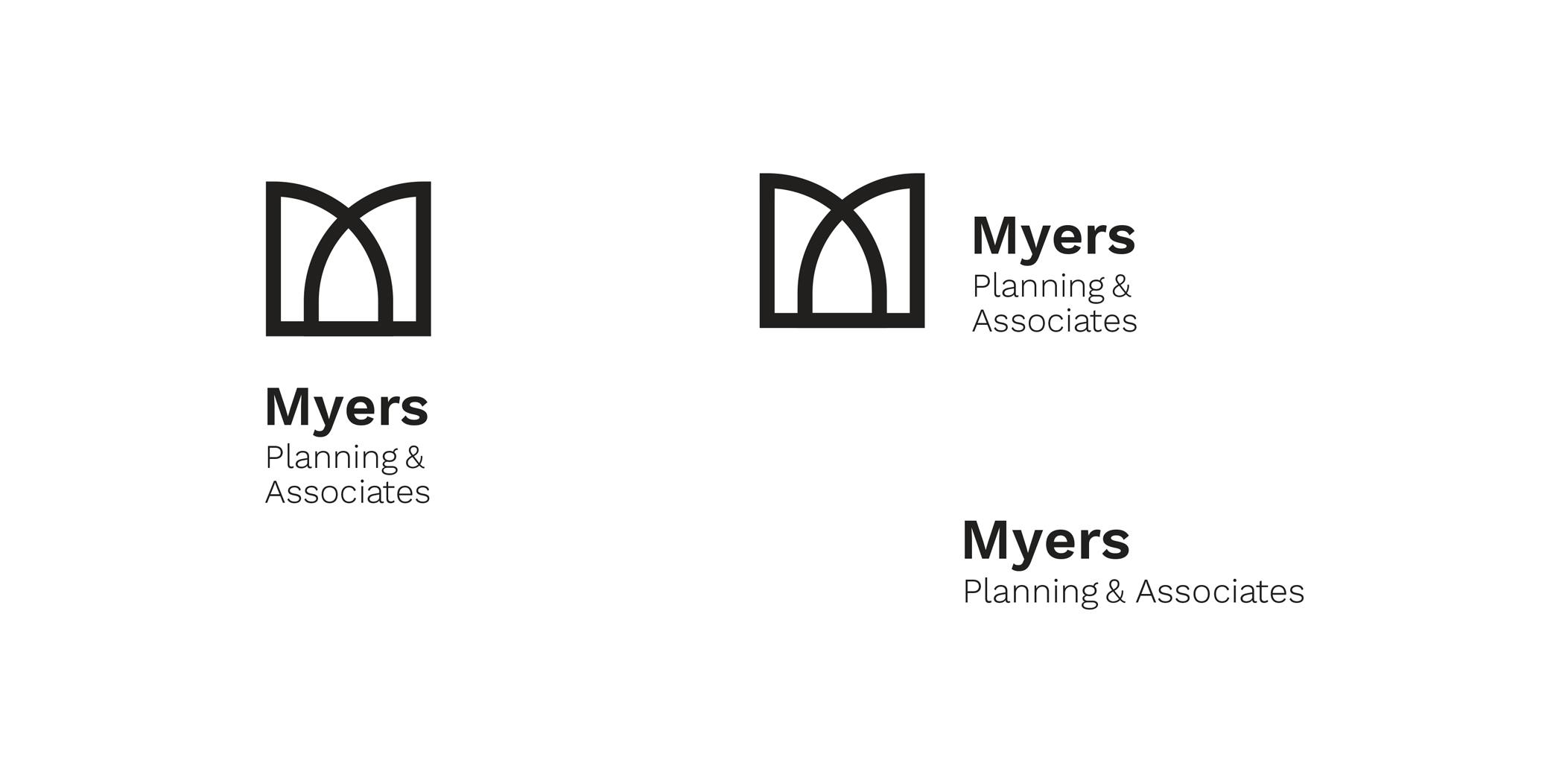 Myers Planning And Associates Logo Suite Design