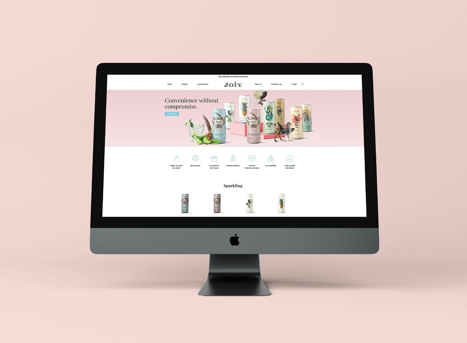 Joiy Wines Website Homepage Design